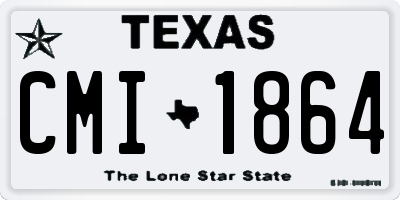 TX license plate CMI1864