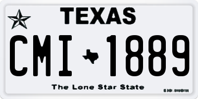 TX license plate CMI1889