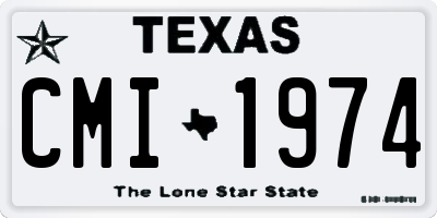 TX license plate CMI1974