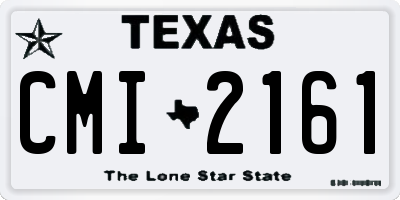 TX license plate CMI2161