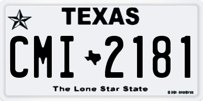 TX license plate CMI2181