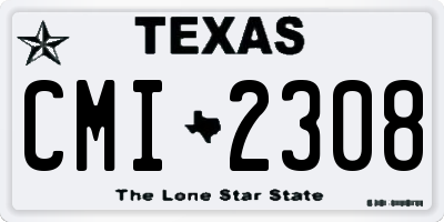 TX license plate CMI2308