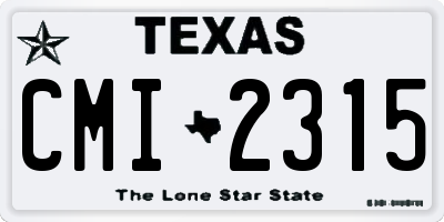 TX license plate CMI2315