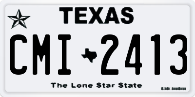 TX license plate CMI2413