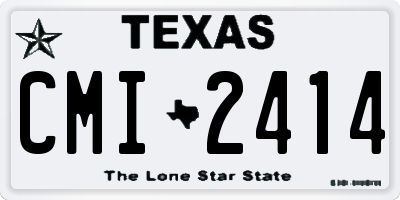 TX license plate CMI2414