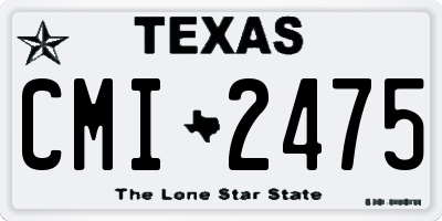 TX license plate CMI2475