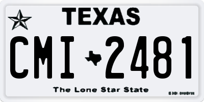 TX license plate CMI2481