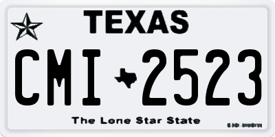 TX license plate CMI2523