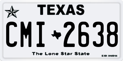 TX license plate CMI2638