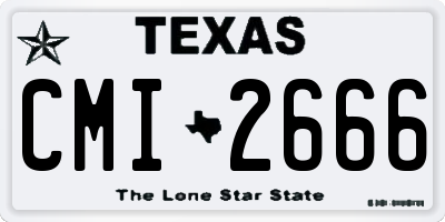 TX license plate CMI2666