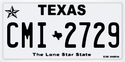 TX license plate CMI2729