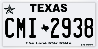TX license plate CMI2938
