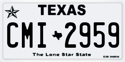 TX license plate CMI2959