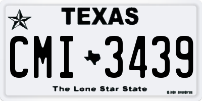 TX license plate CMI3439