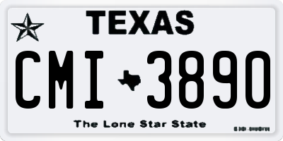 TX license plate CMI3890