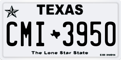 TX license plate CMI3950