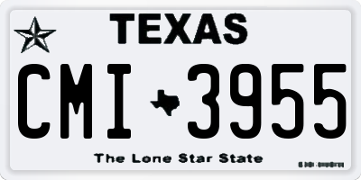 TX license plate CMI3955
