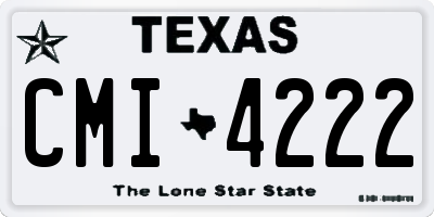 TX license plate CMI4222