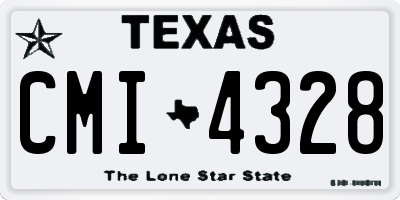 TX license plate CMI4328