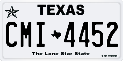 TX license plate CMI4452