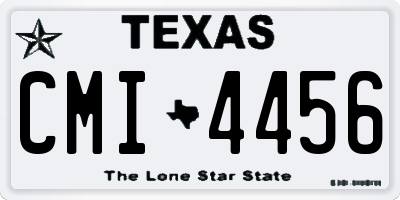 TX license plate CMI4456