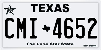 TX license plate CMI4652