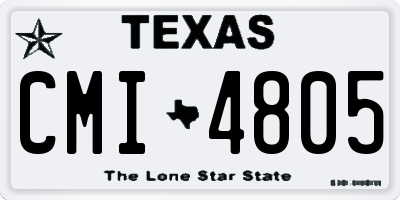 TX license plate CMI4805