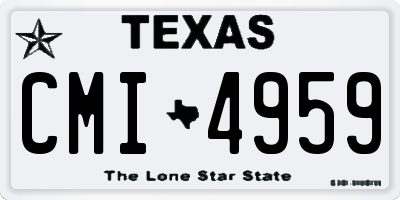 TX license plate CMI4959