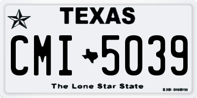 TX license plate CMI5039