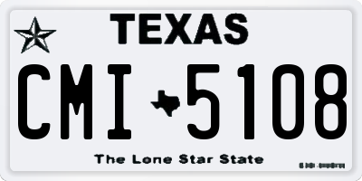 TX license plate CMI5108
