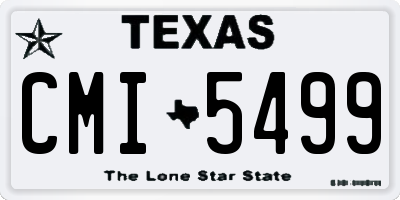 TX license plate CMI5499