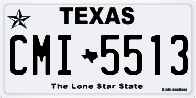 TX license plate CMI5513
