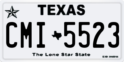 TX license plate CMI5523