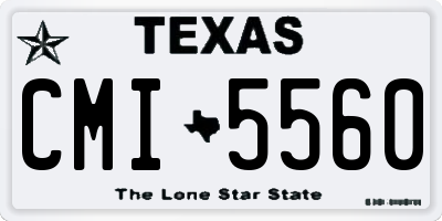 TX license plate CMI5560
