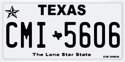 TX license plate CMI5606