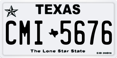 TX license plate CMI5676