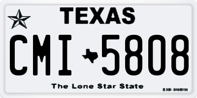 TX license plate CMI5808