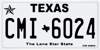 TX license plate CMI6024
