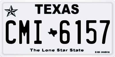 TX license plate CMI6157