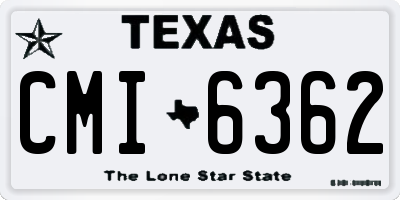 TX license plate CMI6362