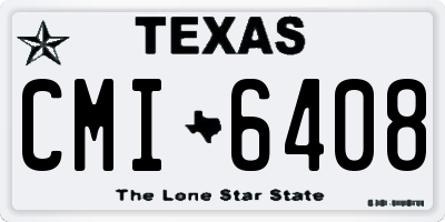 TX license plate CMI6408