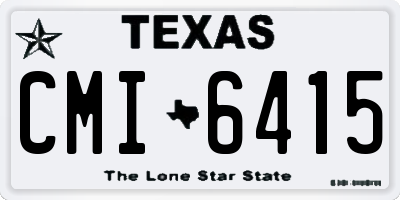 TX license plate CMI6415