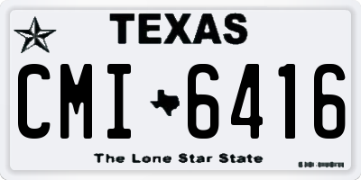 TX license plate CMI6416