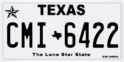 TX license plate CMI6422