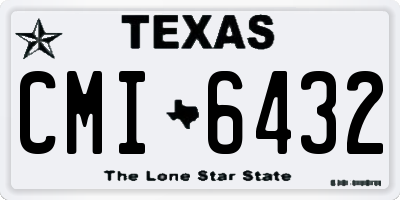 TX license plate CMI6432
