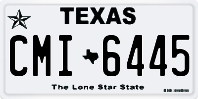 TX license plate CMI6445