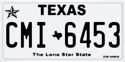 TX license plate CMI6453