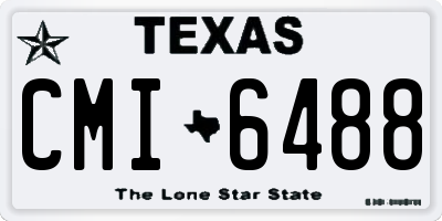 TX license plate CMI6488