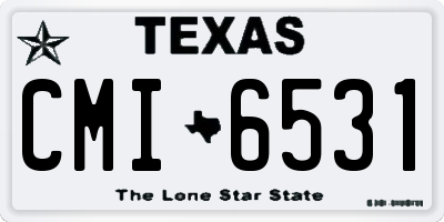 TX license plate CMI6531