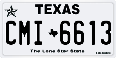 TX license plate CMI6613